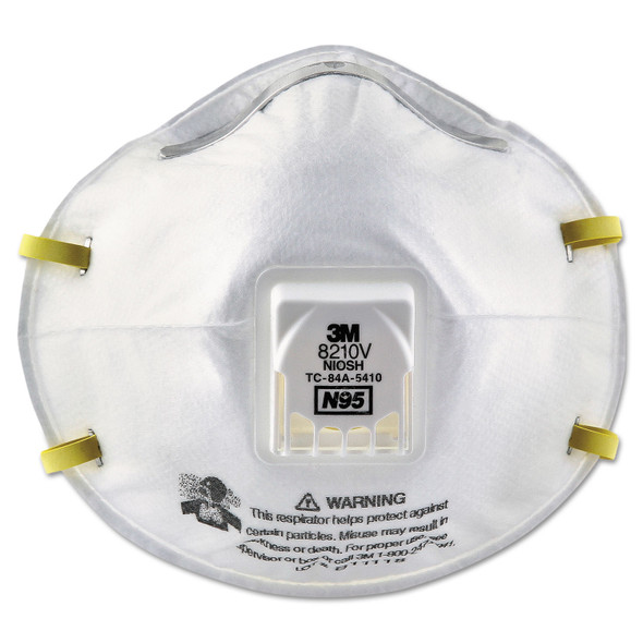 Particulate Respirator 8210V, N95, Cool Flow Valve, Standard Size, 10/Box