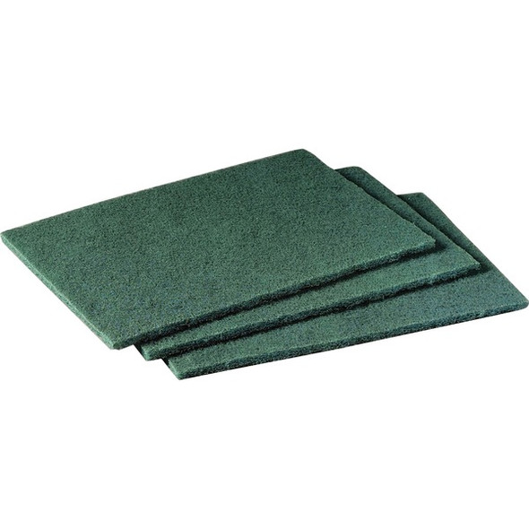 Scotch-Brite Scrubbing Pads - 6" Width x 9" Length - 20/Pack - Synthetic - Green