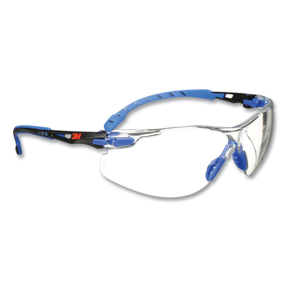 Solus 1000 Series Safety Glasses, Blue Plastic Frame, Clear Polycarbonate Lens