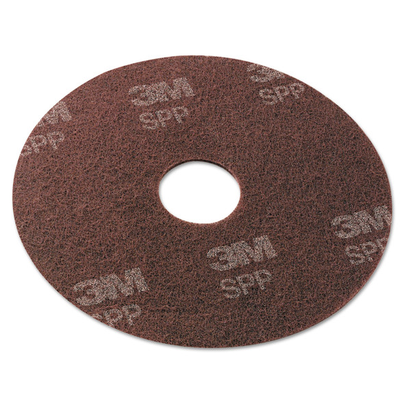 Surface Preparation Pad, 17" Diameter, Maroon, 10/Carton