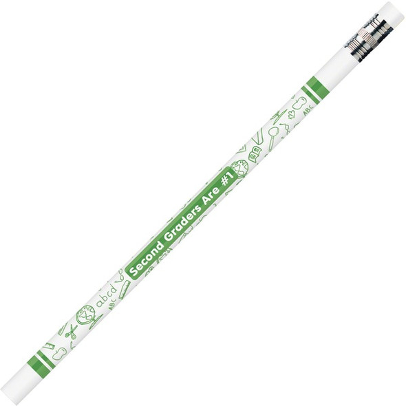 Moon Products Second Graders Are No.1 Pencil - #2 Lead - White Wood Barrel - 1 Dozen