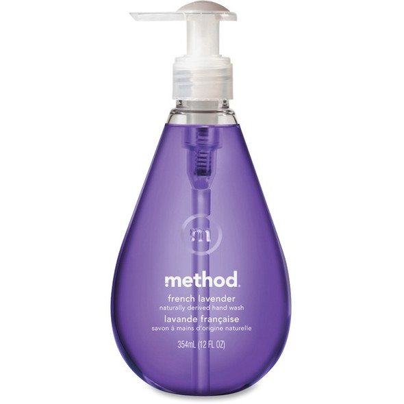 Method Gel Hand Soap - French Lavender ScentFor - 12 fl oz (354.9 mL) - Pump Bottle Dispenser - Bacteria Remover - Hand - Moisturizing - Antibacterial - Lavender - Triclosan-free, Non-toxic, pH Balanced, Anti-irritant - 1 Each