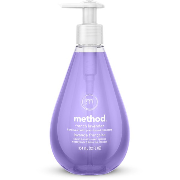 Method Gel Hand Soap - French Lavender ScentFor - 12 fl oz (354.9 mL) - Pump Bottle Dispenser - Bacteria Remover - Hand - Moisturizing - Antibacterial - Lavender - Non-toxic, Triclosan-free, pH Balanced, Anti-irritant - 6 / Carton
