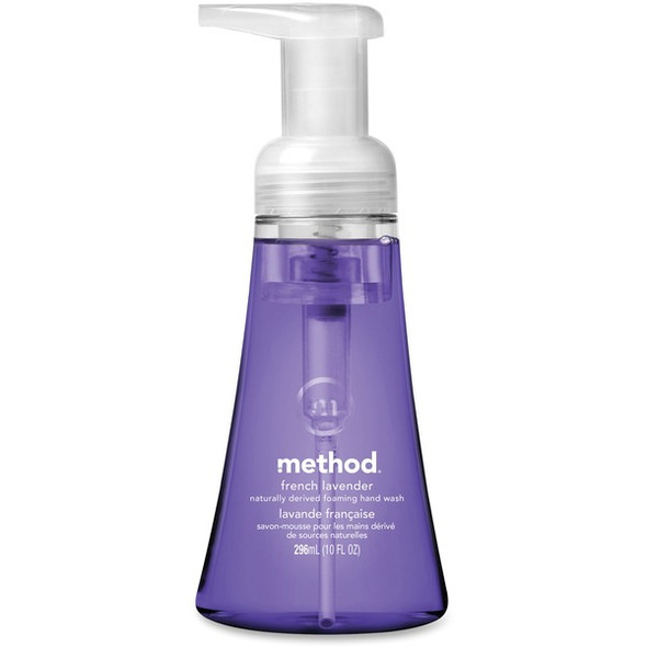 Method Foaming Hand Soap - French Lavender ScentFor - 10 fl oz (295.7 mL) - Pump Bottle Dispenser - Dirt Remover - Hand - Lavender - Paraben-free, Phthalate-free, Triclosan-free - 1 Each