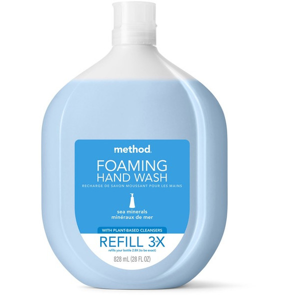 Method Foaming Hand Soap Refill - Sea Mineral ScentFor - 28 fl oz (828.1 mL) - Hand - Light Blue - Triclosan-free, Paraben-free, Phthalate-free - 1 Each