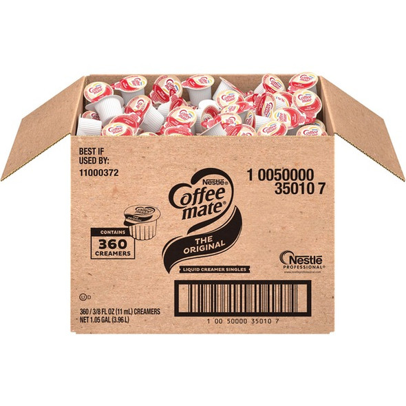 Coffee mate Original Flavor Liquid Creamer Singles - Original Flavor - 0.38 fl oz (11 mL) - 360/Carton - 360 Serving
