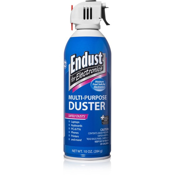 Endust 10oz Multi-Purpose Duster with Bitterant - For Desktop Computer, Copier, Printer, Notebook, Keyboard, Display Screen, Gaming Console - 10 fl oz - 1 Each