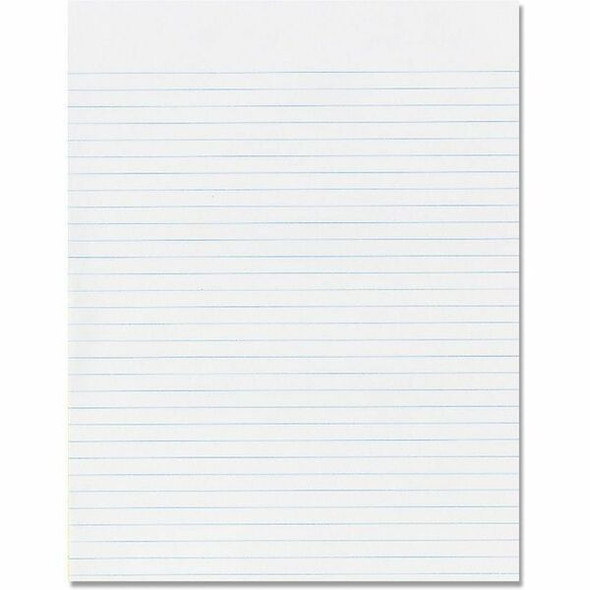 AbilityOne  SKILCRAFT Writing Pad - 100 Sheets - Glue - 0.31" Ruled - 16 lb Basis Weight - Letter - 8 1/2" x 11" - White Paper - Back Board - 1 Dozen
