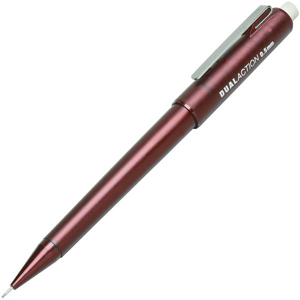 AbilityOne  SKILCRAFT Twist Top Mechanical Pencil - #2 Lead - 0.5 mm Lead Diameter - Burgundy Barrel - 1 Dozen