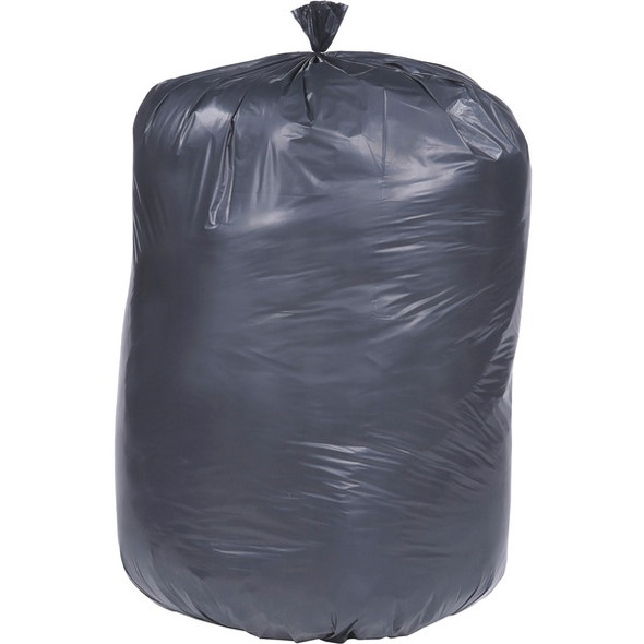 AbilityOne  SKILCRAFT Heavy-duty Recycled Trash Bag - 60 gal/75 lb Capacity - 36" Width x 58" Length - 1.50 mil (38 Micron) Thickness - Low Density - Black - Polyethylene, Resin - 100/Carton - Recycled