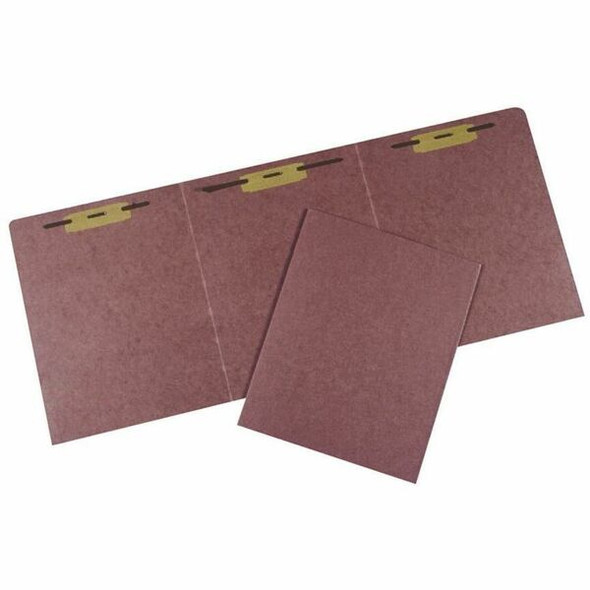 AbilityOne  SKILCRAFT Tri-Fold File Folder - 8 1/2" x 11" - 3 Fastener(s) - 1 1/2" Fastener Capacity, 2 1/2" Fastener Capacity - Brown - 30% Recycled - 10 / Pack