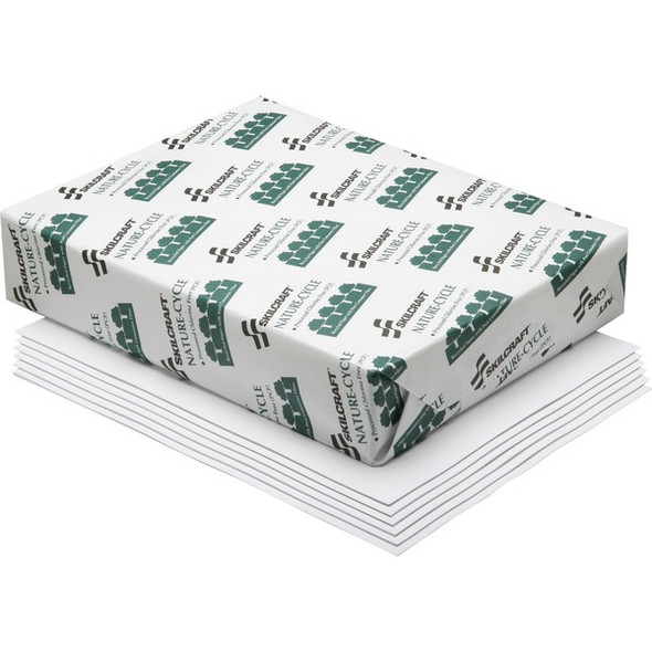 AbilityOne  SKILCRAFT Process Chlorine Free Copier Paper - 92 Brightness - Letter - 8 1/2" x 11" - 20 lb Basis Weight - 5000 / Box - 500 Sheets per Ream - White