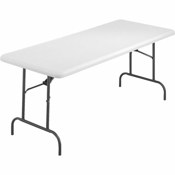 AbilityOne  SKILCRAFT Folding Table - Rectangle - 72" x 30" x 29" - Steel, Plastic, Polyethylene - Platinum, Gray Leg