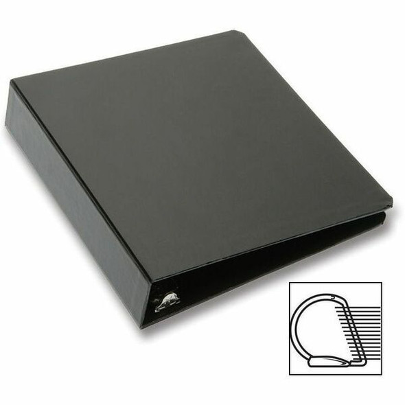 AbilityOne  SKILCRAFT 7510-01-579-9329 Recyclable D-Ring Binder - 1" Binder Capacity - Letter - 8 1/2" x 11" Sheet Size - D-Ring Fastener(s) - Black - Recycled - Reinforced Spine - 1 Each