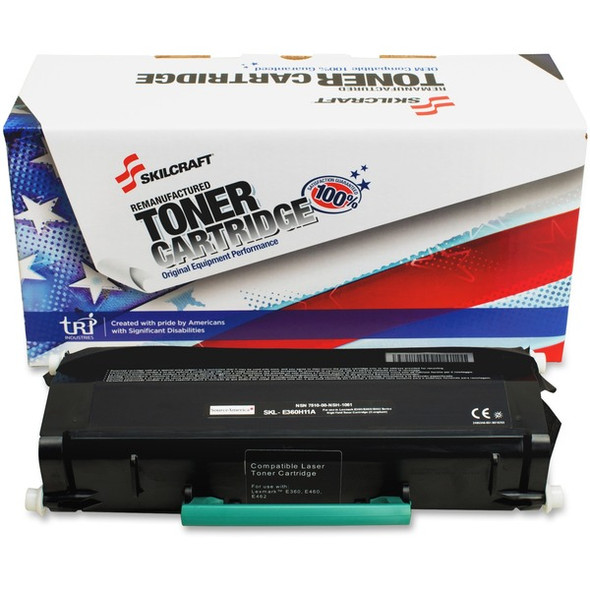 AbilityOne  SKILCRAFT Remanufactured High Yield Laser Toner Cartridge - Alternative for Lexmark - Black - 1 Each - 9000 Pages