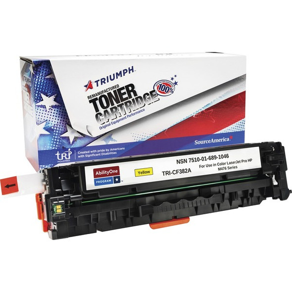AbilityOne  SKILCRAFT Remanufactured Laser Toner Cartridge - Alternative for HP 312A - Yellow - 1 / Carton - 2700 Pages