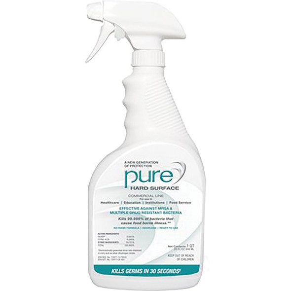 AbilityOne  SKILCRAFT PURE Hard Surface Disinfectant - Ready-To-Use - 32 fl oz (1 quart)Spray Bottle - 6 / Carton - Clear