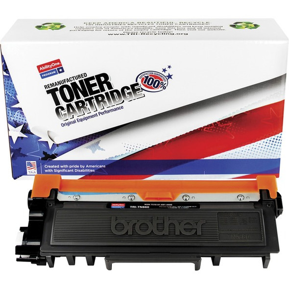 AbilityOne  SKILCRAFT Remanufactured High Yield Laser Toner Cartridge - Alternative for Brother TN660 - Black - 1 Each - 2600 Pages