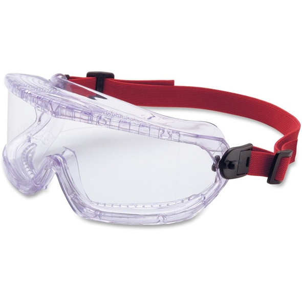 NORTH Uvexx V-Maxx Antifog Clear Goggle - Clear Lens - Clear Frame - Anti-fog, Elastic Headband, Wraparound Lens, Comfortable, Adjustable Strap, Scratch Resistant - 1 Each