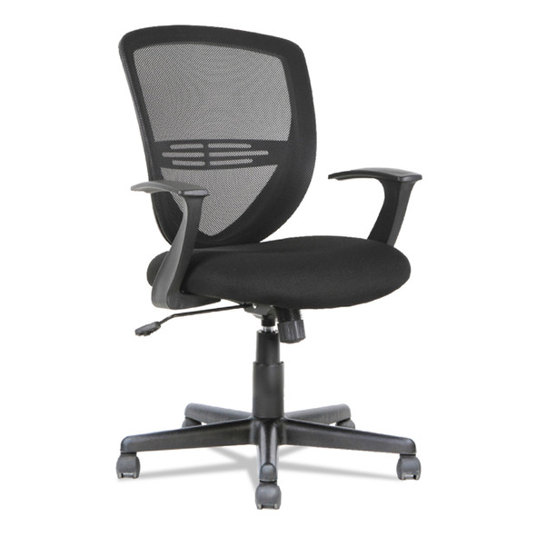 Swivel/Tilt Mesh Mid-Back Task Chair, Supports Up to 250 lb, 17.91" to 21.45" Seat Height, Black