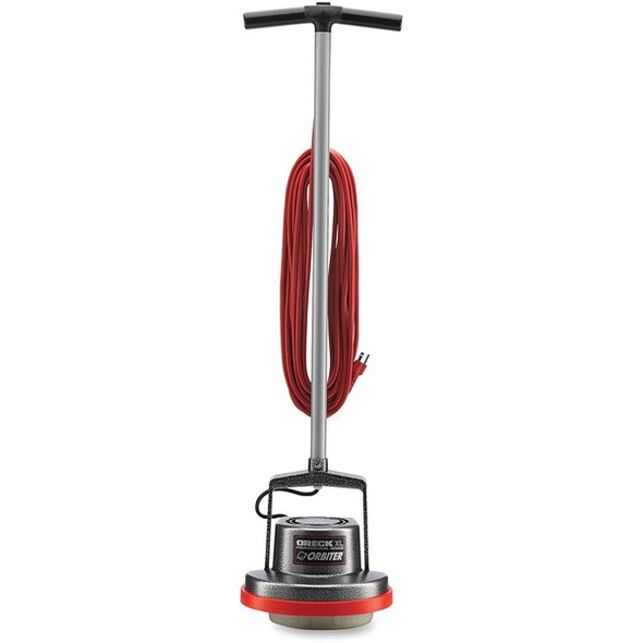 Oreck Orbiter Commercial Floor Machine - Scrub Brush, Brush - 13" Cleaning Width - Carpet, Bare Floor, Hardwood, Hard Floor - 50 ft Cable Length - AC Supply - 5.40 A - Silver