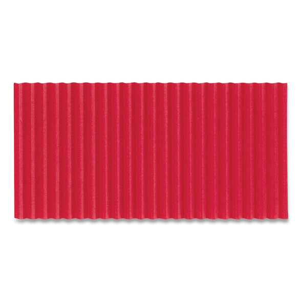 Corobuff Corrugated Paper Roll, 48" x 25 ft, Flame Red