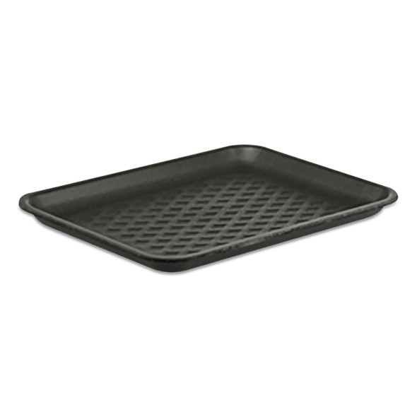 Supermarket Tray, #27S, 15 x 5.5 x 0.93, Black, Foam, 250/Carton