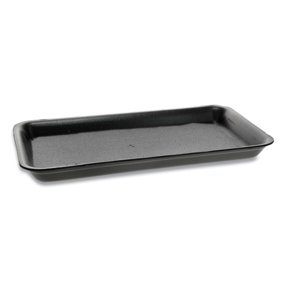 Supermarket Tray, #25P, 14.75 x 8 x 1.36, Black, Foam, 200/Carton