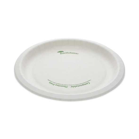 EarthChoice Pressware Compostable Dinnerware, Plate, 9" dia, White, 450/Carton