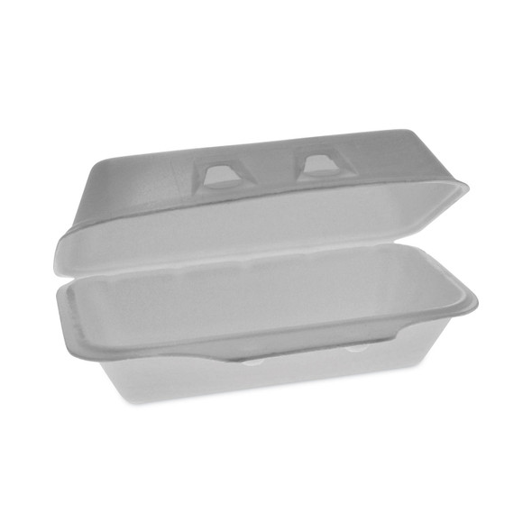 SmartLock Foam Hinged Lid Container, Medium, 8.75 x 4.5 x 3.13, White, 440/Carton