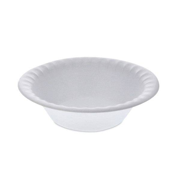 Placesetter Satin Non-Laminated Foam Dinnerware, Bowl, 12 oz, 6" dia, White, 1,000/Carton