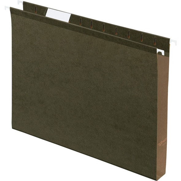Pendaflex Letter Recycled Hanging Folder - 1" Folder Capacity - 8 1/2" x 11" - Folder - Standard Green - 10% Recycled - 25 / Box