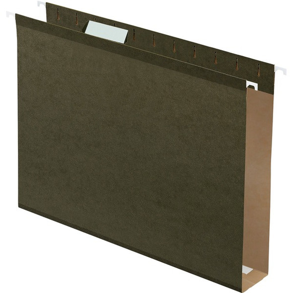 Pendaflex Letter Recycled Hanging Folder - 2" Folder Capacity - 8 1/2" x 11" - Folder - Standard Green - 10% Recycled - 25 / Box