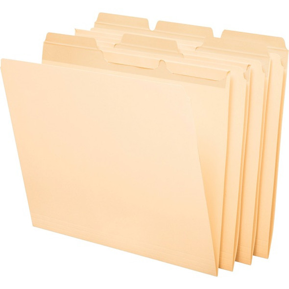 Pendaflex Ready-Tab 1/3 Tab Cut Letter Recycled Top Tab File Folder - 8 1/2" x 11" - Top Tab Location - Assorted Position Tab Position - Manila - 10% Recycled - 50 / Pack