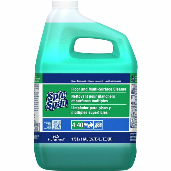 Spic and Span Floor and Multi-Surface Cleaner - Concentrate Liquid - 128 fl oz (4 quart) - 1 Each - Green