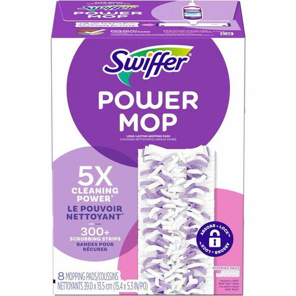Swiffer PowerMop Mopping Pads - Purple - 8 / Box