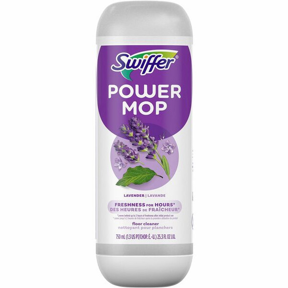 Swiffer PowerMop Floor Solution - For Floor, Mopping - Aerosol - 25.30 oz (1.58 lb) - Lavender Scent - 1 Bottle - Quick Drying, Rinse-free - Purple