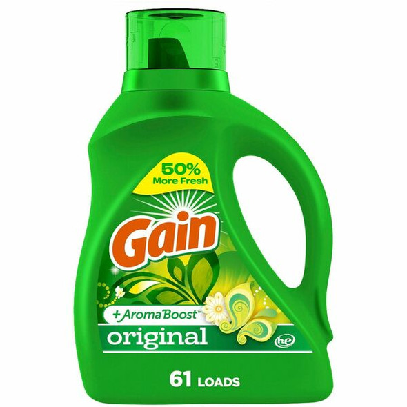 Gain Detergent with Aroma Boost - Concentrate - 88 fl oz (2.8 quart) - Aroma Scent - 1 Bottle - Green