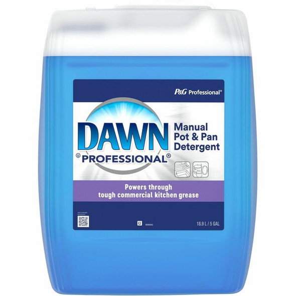 Dawn Manual Pot & Pan Detergent - 640 fl oz (20 quart) - Original Scent - 1 Each - Translucent Blue