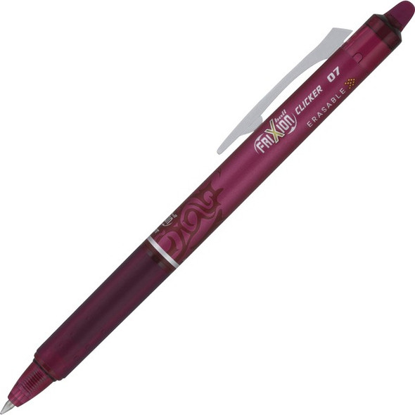 FriXion Erasable Gel Pen - 0.7 mm Pen Point Size - Retractable - Burgundy Water Based, Gel-based Ink - 1 Dozen