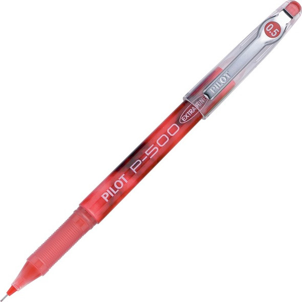 Pilot Precise P-500 Precision Point Extra-Fine Capped Gel Rolling Ball Pens - Extra Fine Pen Point - 0.5 mm Pen Point Size - Needle Pen Point Style - Red Gel-based Ink - Red Barrel - 1 Dozen