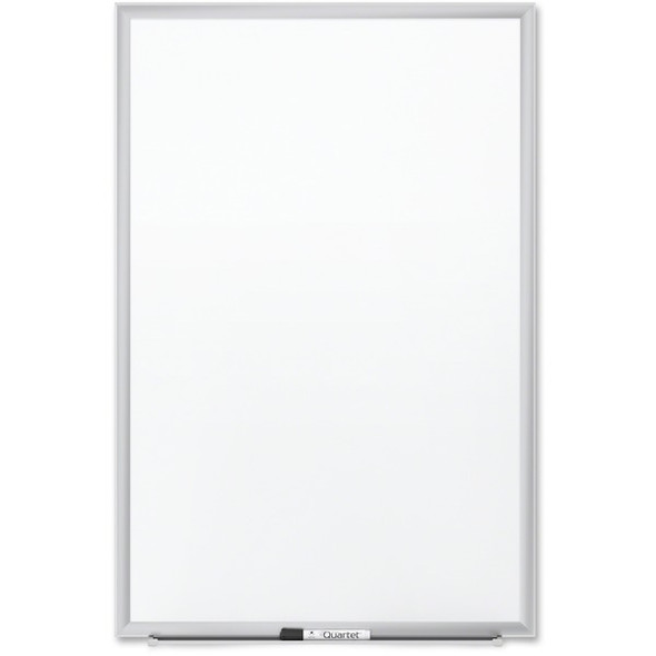 Quartet Premium DuraMax Magnetic Whiteboard - 36" (3 ft) Width x 24" (2 ft) Height - White Porcelain Surface - Silver Aluminum Frame - Rectangle - Horizontal/Vertical - Magnetic - 1 Each - TAA Compliant