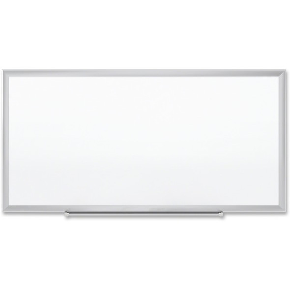 Quartet Premium DuraMax Magnetic Whiteboard - 96" (8 ft) Width x 48" (4 ft) Height - White Porcelain Surface - Silver Aluminum Frame - Rectangle - Horizontal/Vertical - Magnetic - 1 Each - TAA Compliant