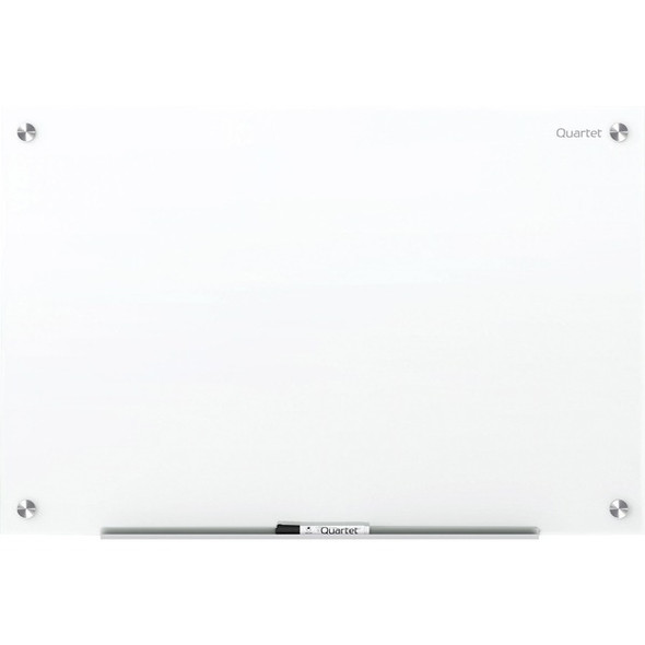 Quartet Magnetic Glass Dry-Erase Board - 48" (4 ft) Width x 36" (3 ft) Height - Brilliance White Tempered Glass Surface - Rectangle - Horizontal/Vertical - Magnetic - 1 Each