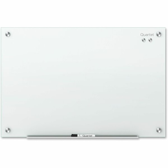 Quartet Infinity Magnetic Glass Dry-Erase Board - 72" (6 ft) Width x 48" (4 ft) Height - White Tempered Glass Surface - White Frame - Horizontal/Vertical - Magnetic - 1 Each