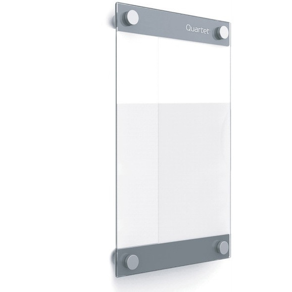 Quartet Infinity Customizable Glass Dry-Erase Board - 11" (0.9 ft) Width x 17" (1.4 ft) Height - Clear/White Glass Surface - Rectangle - Horizontal/Vertical - Magnetic - Assembly Required - 1 Each
