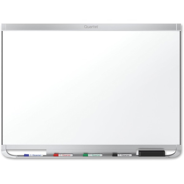 Quartet Prestige 2 DuraMax Magnetic Dry-Erase Board - 48" (4 ft) Width x 36" (3 ft) Height - White Porcelain Surface - Silver Aluminum Frame - Horizontal - Magnetic - 1 Each - TAA Compliant