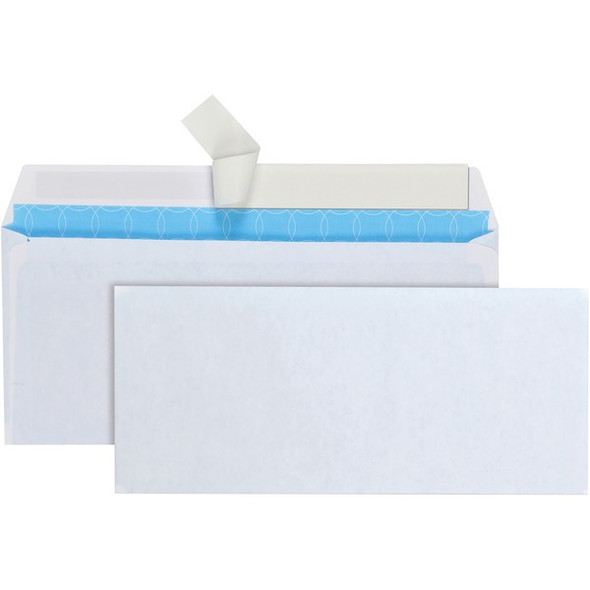 Quality Park No. 10 Treated Security Envelopes with Redi-Strip&reg; Self-Sealing Closure - Business - #10 - 4 1/8" Width x 9 1/2" Length - 24 lb - Peel & Seal - 500 / Box - White