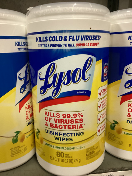 Wipes Lysol Lime 80ct
