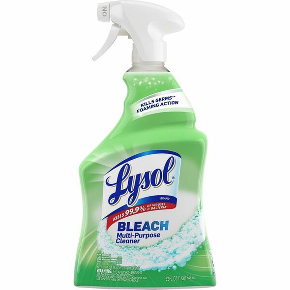Lysol Multi-Purpose Cleaner with Bleach - For Multipurpose - 32 fl oz (1 quart) - 1 Each - Kill Germs, Disinfectant - White